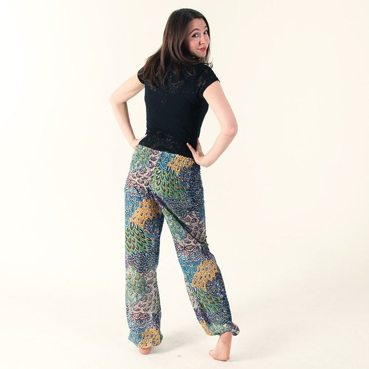 Paisley Leaf Pattern Harem Trousers