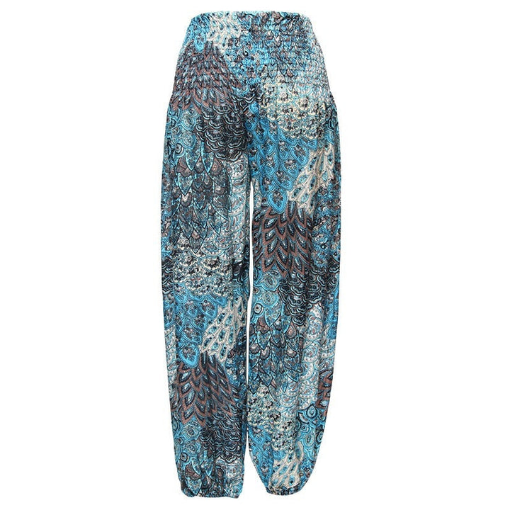 Paisley Leaf Pattern Harem Trousers