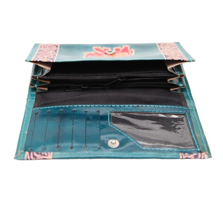 Embossed Leather Elephant Purse