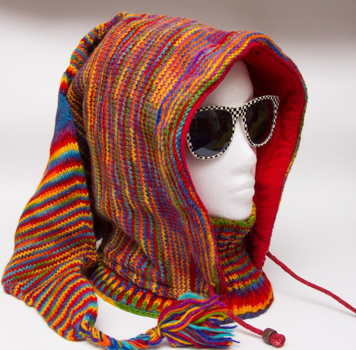 Pixie Knit Hood With Neck Warmer..