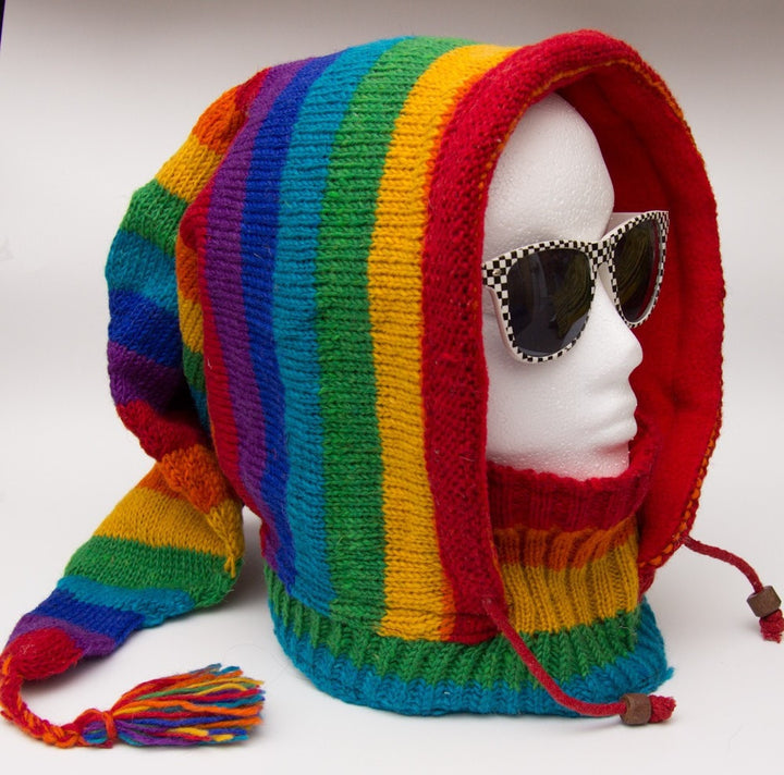 Pixie Knit Hood With Neck Warmer..