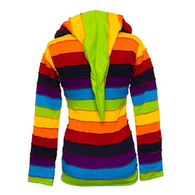 Hooded Top - Rainbow Patchwork - back