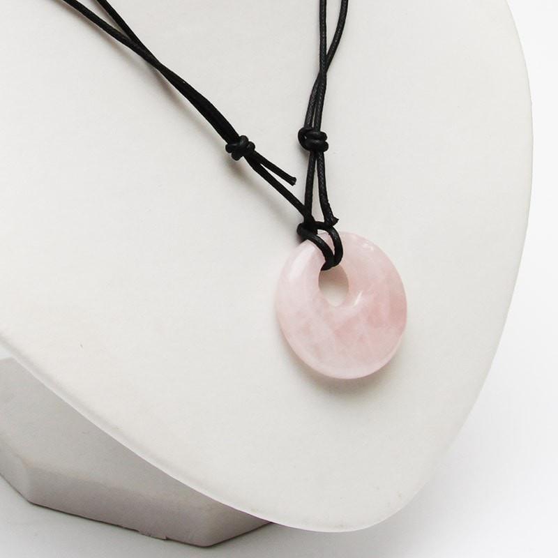 Rose Quartz Round Necklace - Love