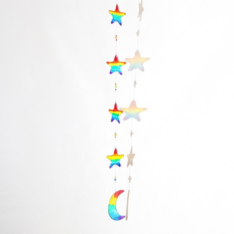 Rainbow Moon & Star Suncatcher