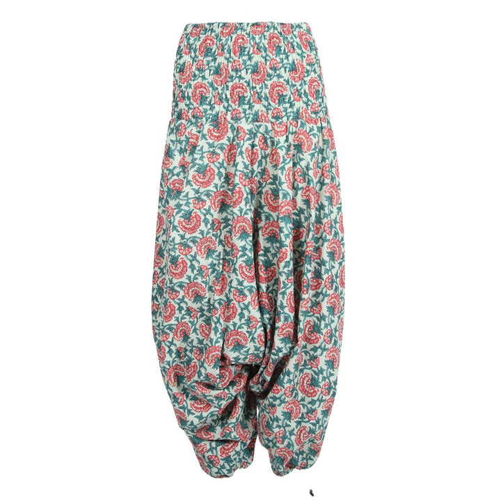 Printed Floral Low Crotch Harem Pants..