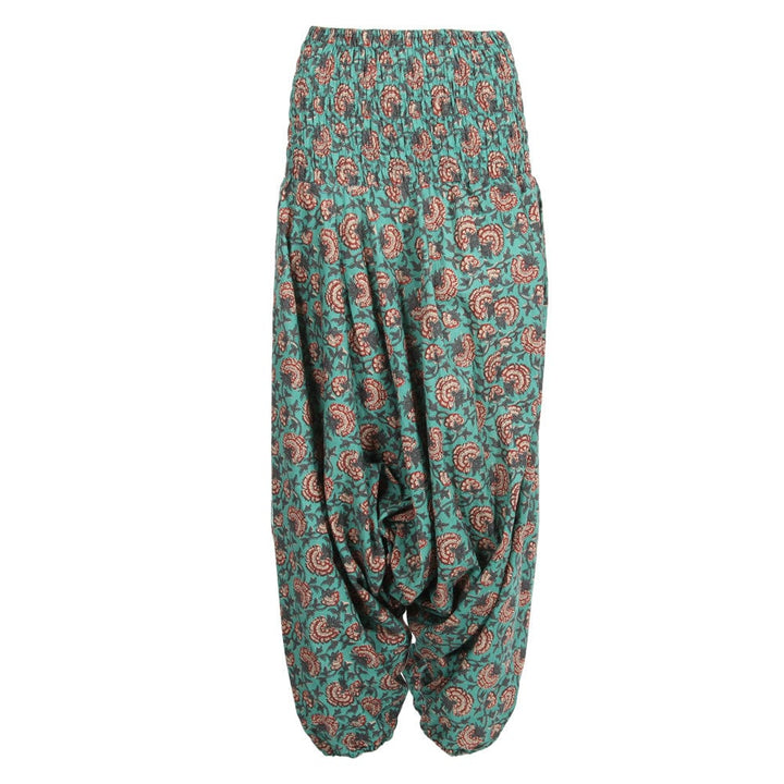 Printed Floral Low Crotch Harem Pants..
