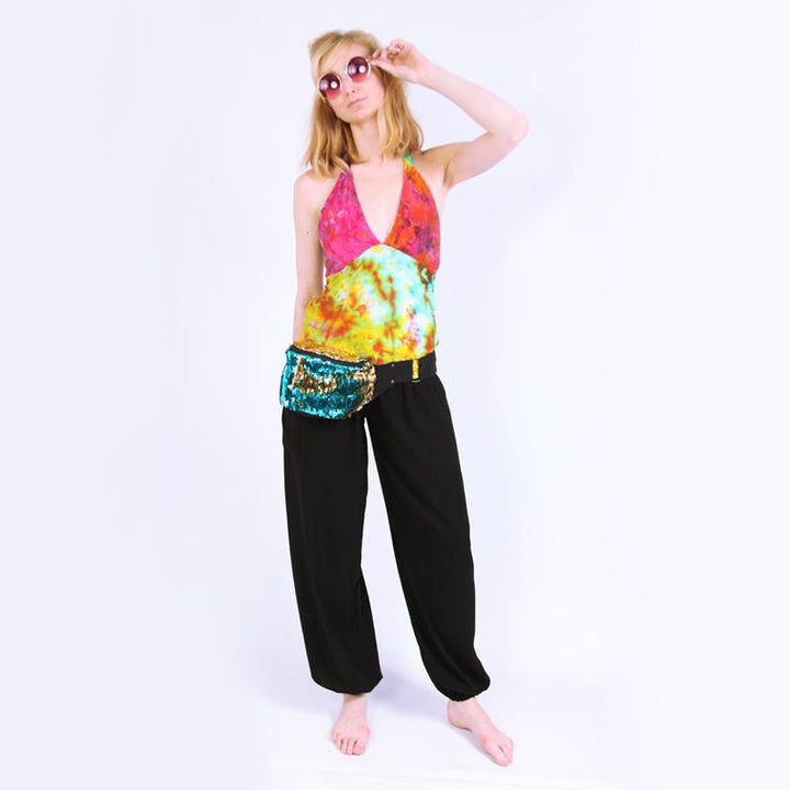 Two Tone Sequin Bum Bag