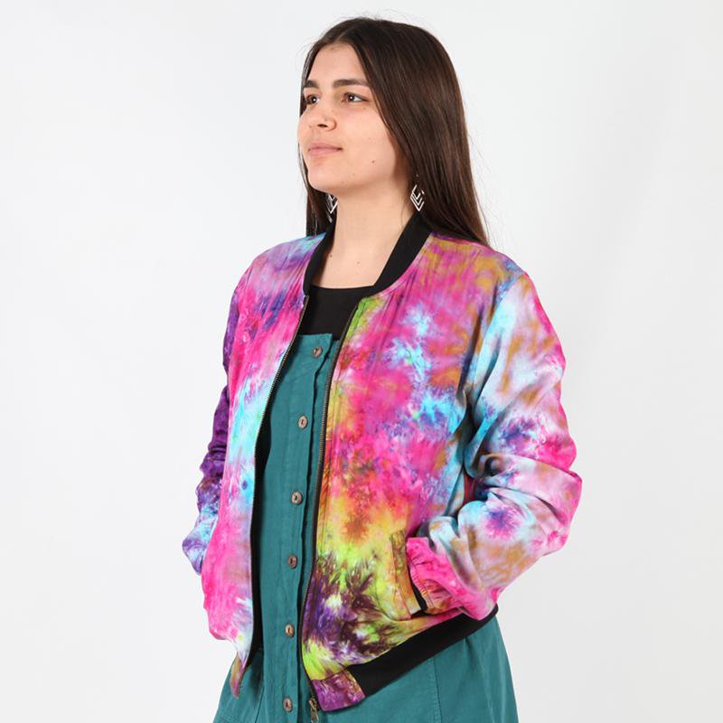 Tie Dye Bomber Jacket