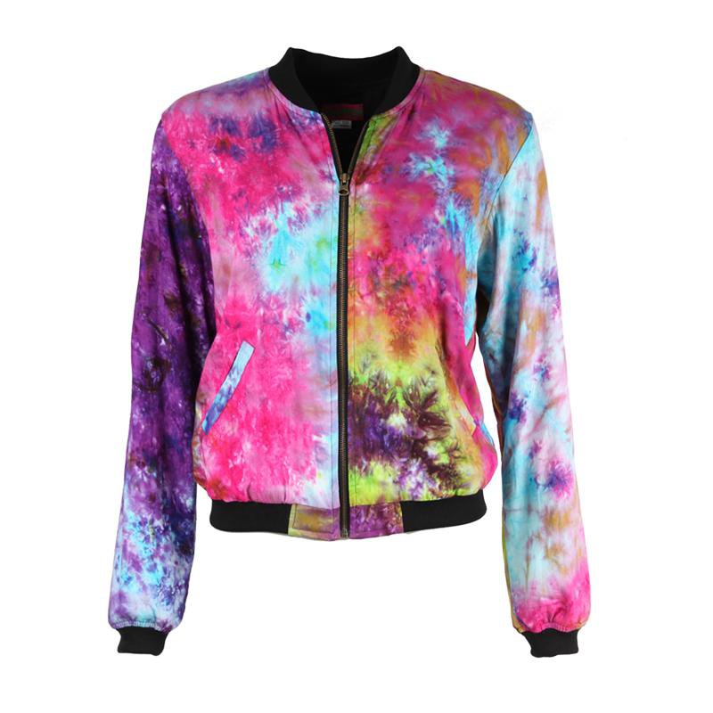 Tie Dye Bomber Jacket