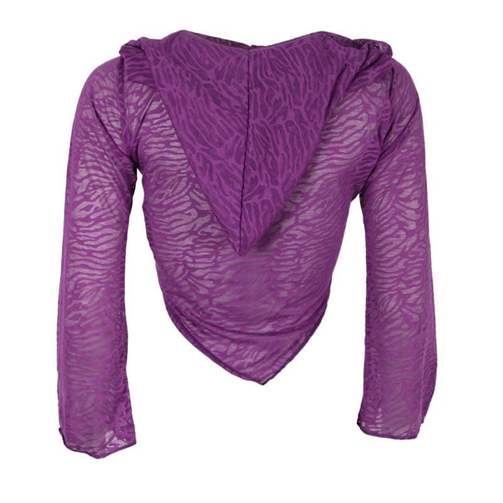 Burnout Pattern Hooded Tie Top