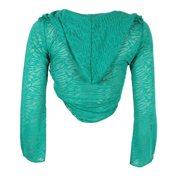 Burnout Pattern Hooded Tie Top