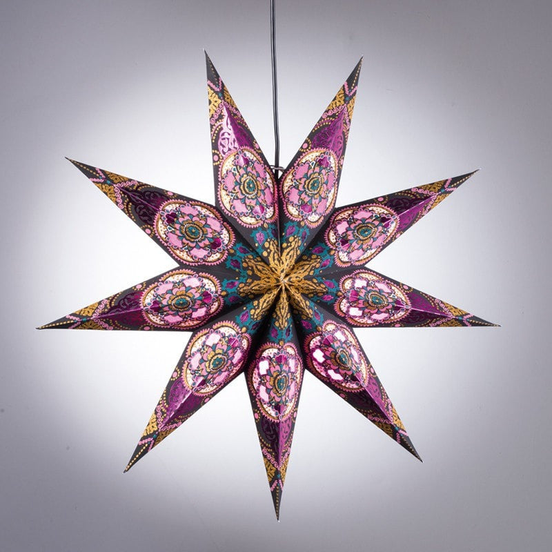 Purple Star Paper Light Shade