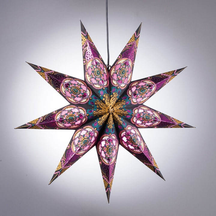 Purple Star Paper Light Shade