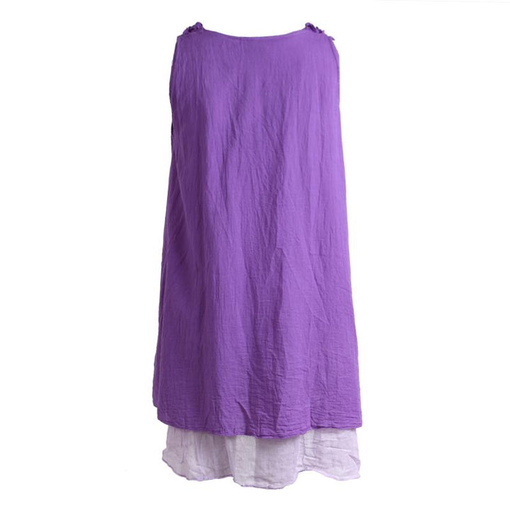 Sleeveless Layered Smock Dress