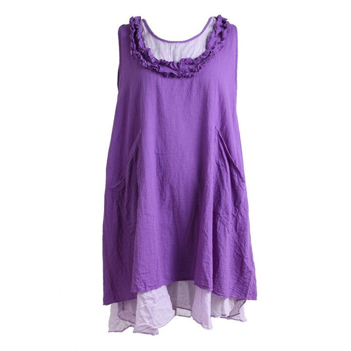 Sleeveless Layered Smock Dress
