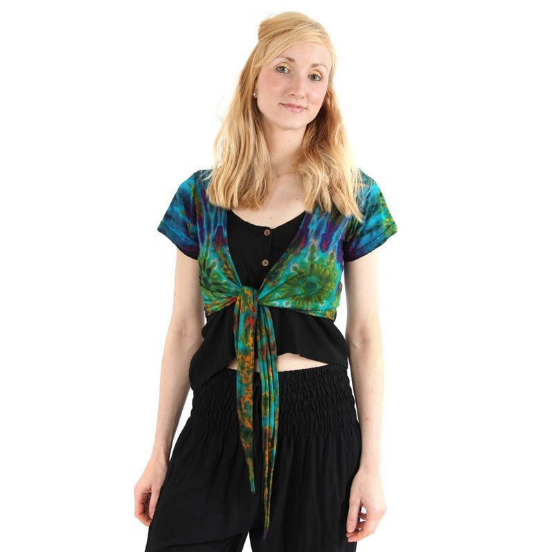 Tie Dye Jersey Tie Crop Top