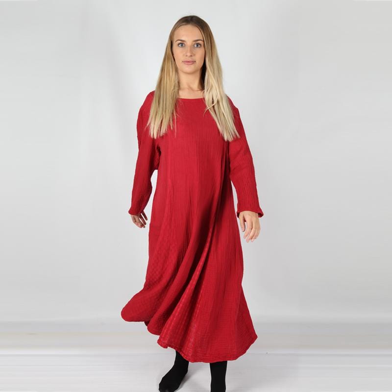 Textured Double Layer Smock Dress