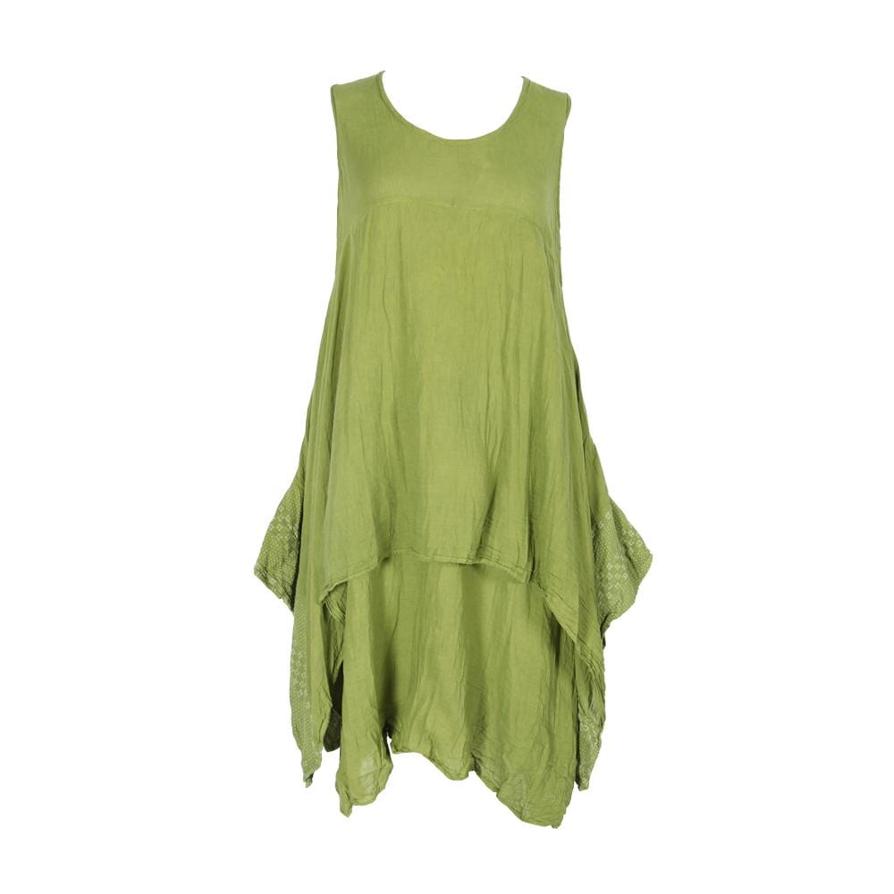 Sleeveless Layered Smock Dress