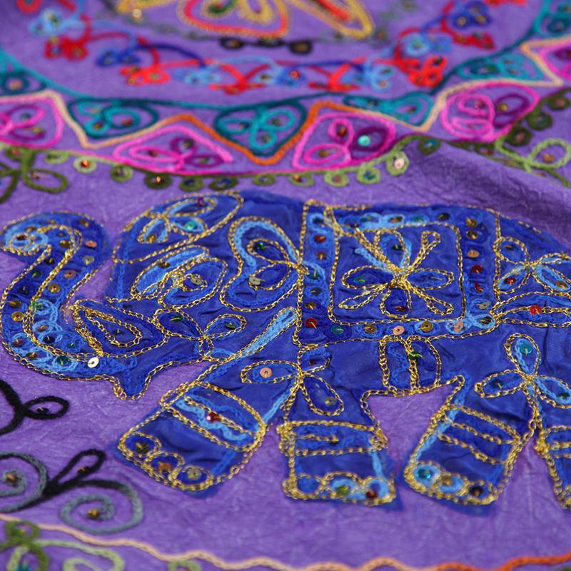 Double Embroidered Elephant Bed Spread