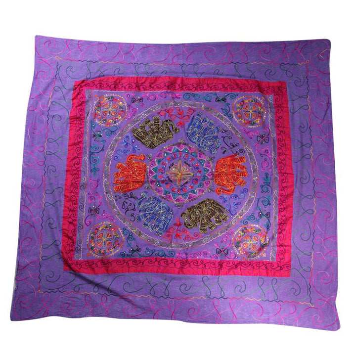 Double Embroidered Elephant Bed Spread