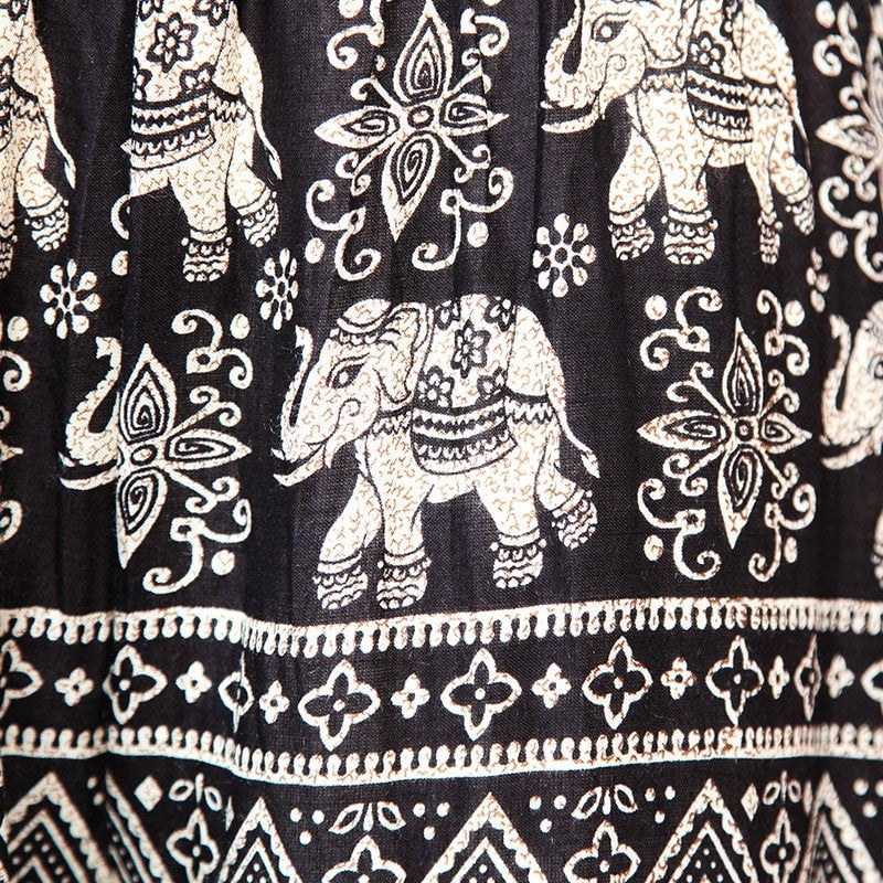 Elephant Printed Bandeau Jumpsuit