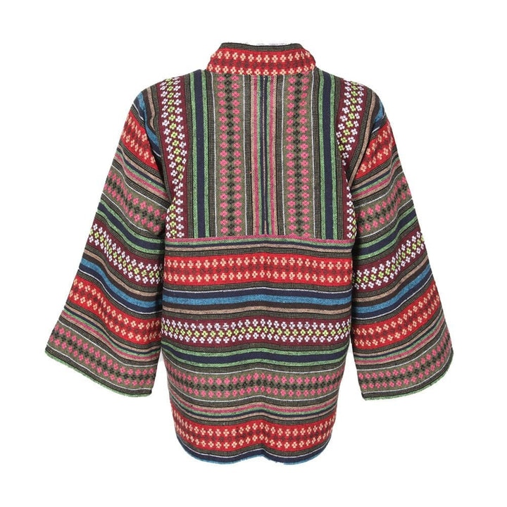 Thai Woven Cotton Open Jacket