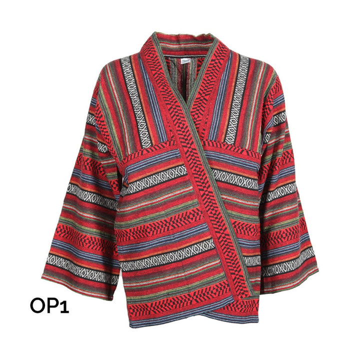 Thai Woven Cotton Open Jacket
