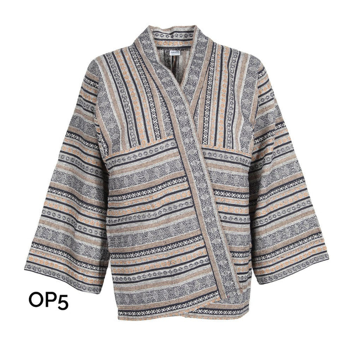 Thai Woven Cotton Open Jacket