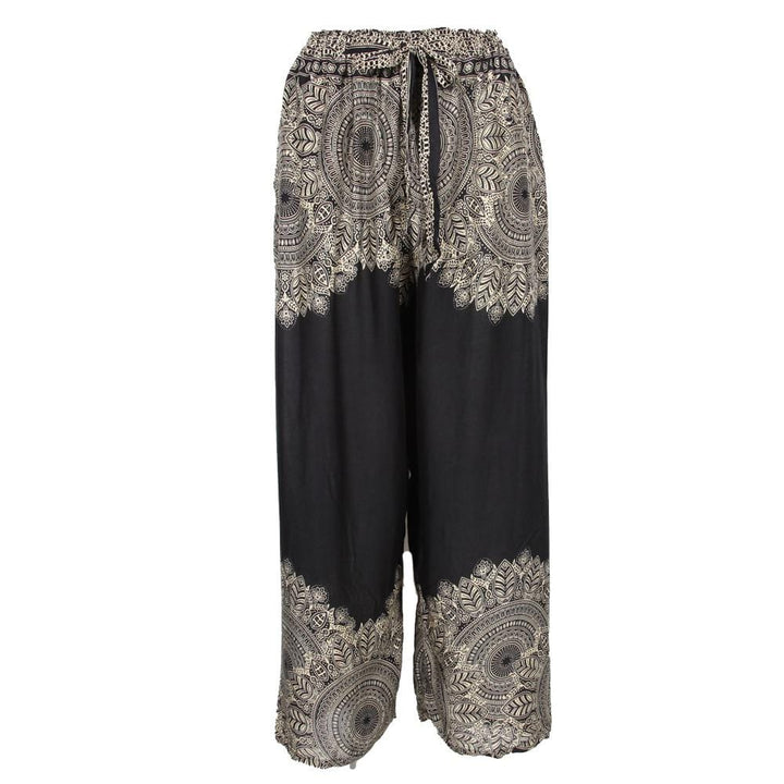 High Waisted Mandala Print Trousers