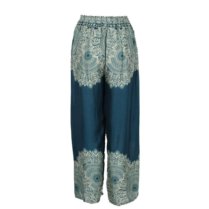 High Waisted Mandala Print Trousers