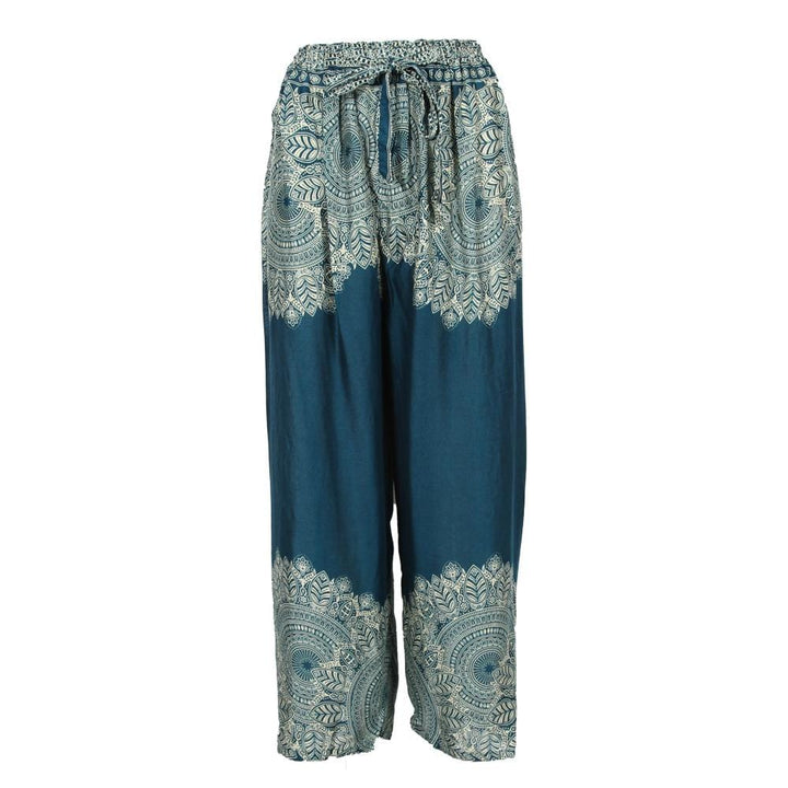 High Waisted Mandala Print Trousers