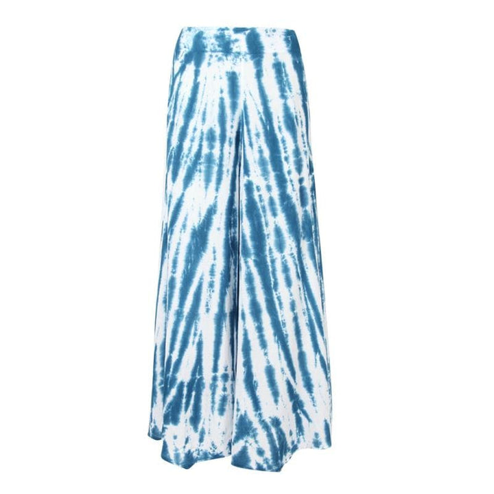 Shibori Indigo Tie Dye Wide Leg Trousers