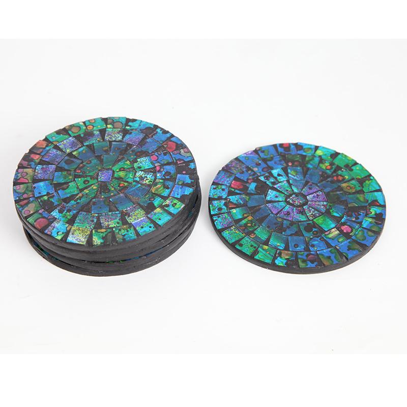 Round Mosaic Coaster Set Of Six