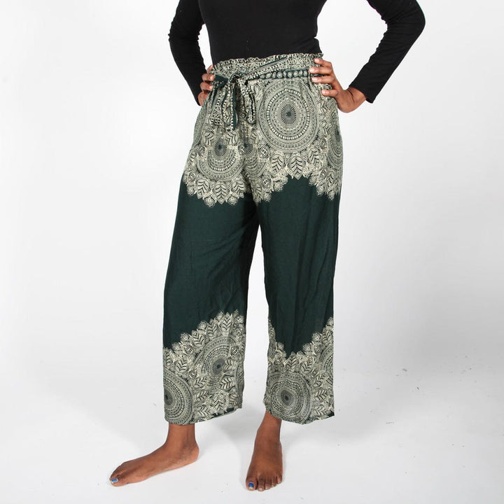 High Waisted Mandala Print Trousers