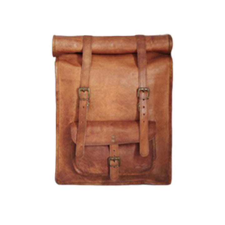 Rolltop Backpack Fair Trade Large Leather