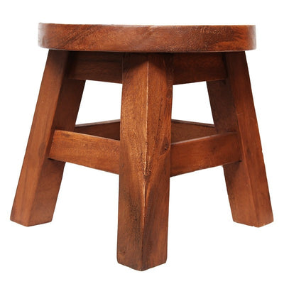 Handmade Wooden Elephant Footstool, four legs