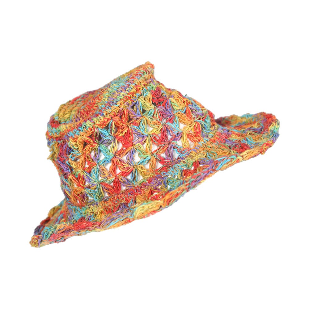 Crochet Rainbow Sun Hat