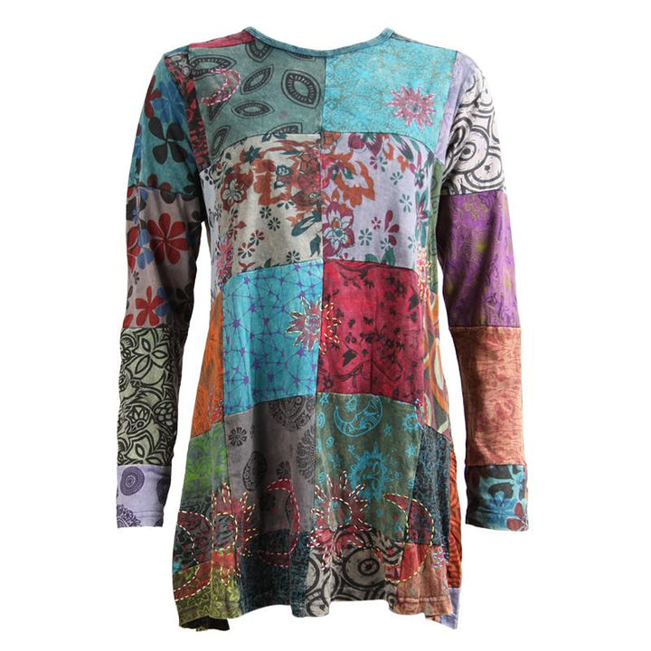 Long Sleeve Patch Dress