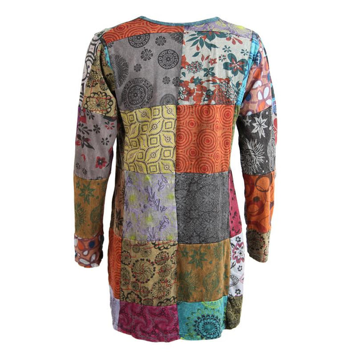 Long Sleeve Patch Dress