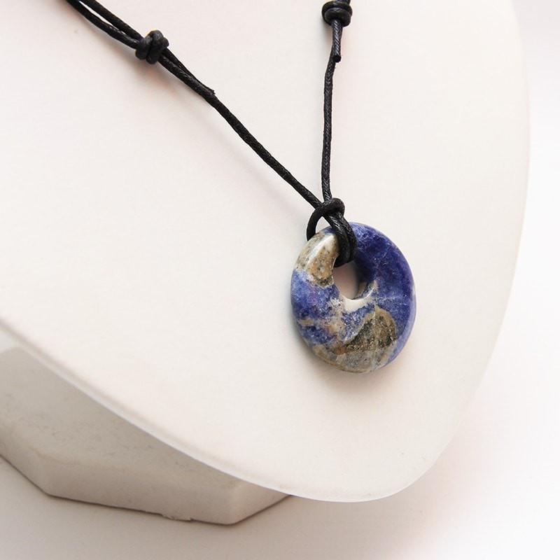 Sodalite Circle Necklace - Meditation