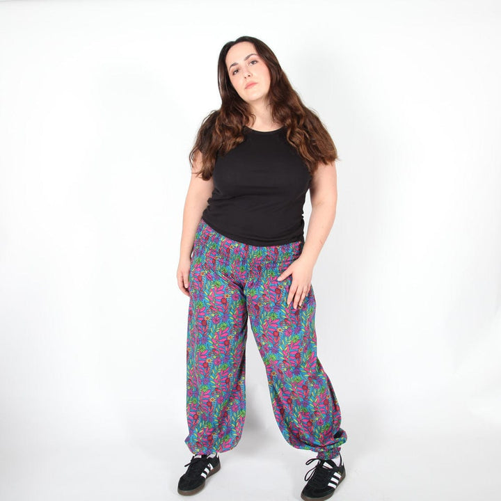 Cotton Printed High Crotch Harem Pants
