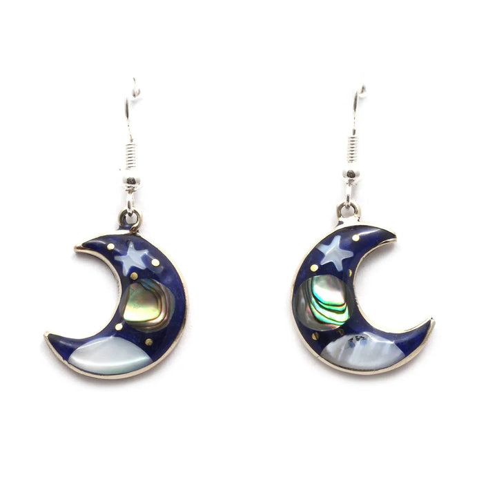 Stellar Crescent Moon Earrings