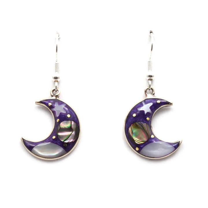 Stellar Crescent Moon Earrings