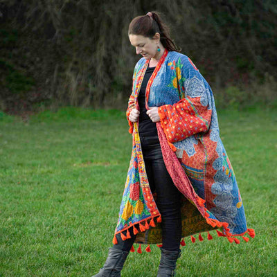 Open Kantha Shrug