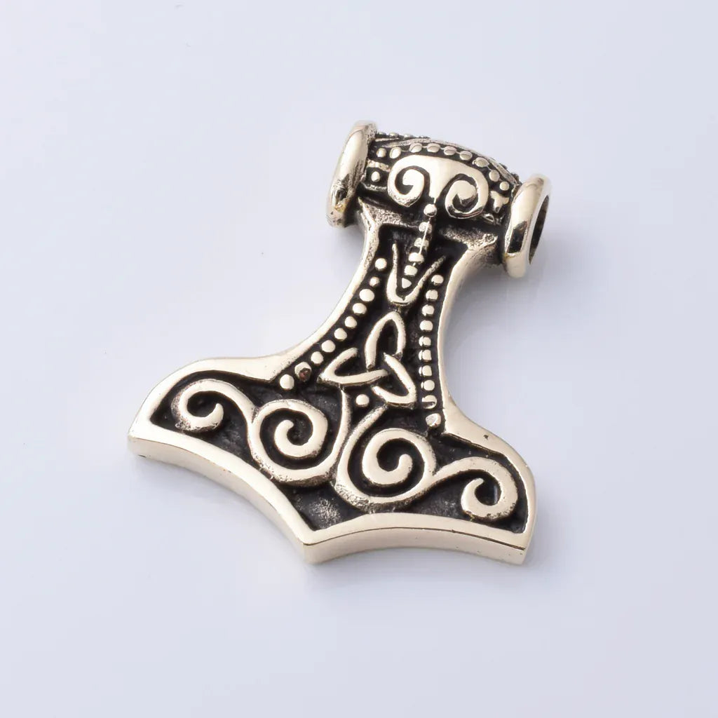 Solid Bronze Thors Hammer Pendant