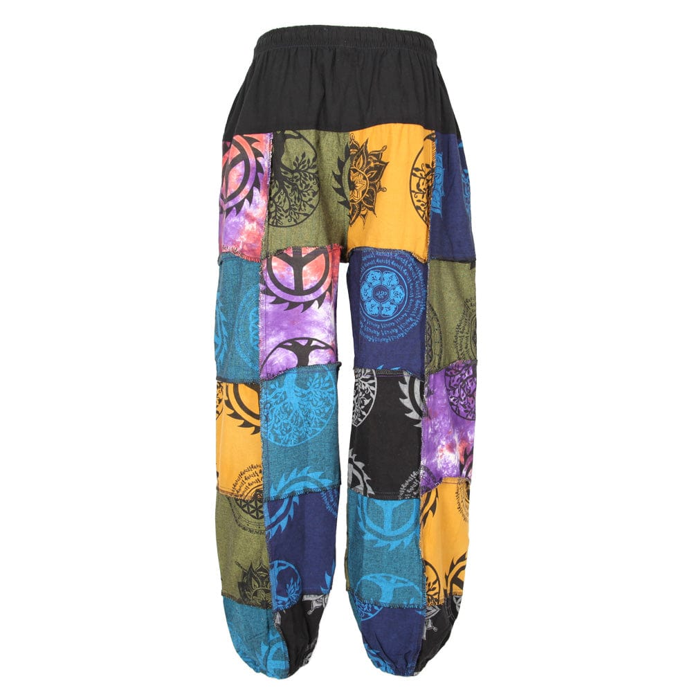 Patchwork Jogger Harem Pants