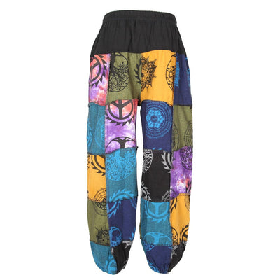 Patchwork Jogger Harem Pants