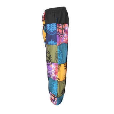 Patchwork Jogger Harem Pants