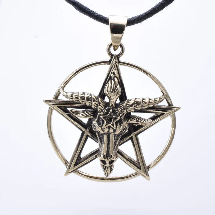 Solid Bronze Baphomet Pendant