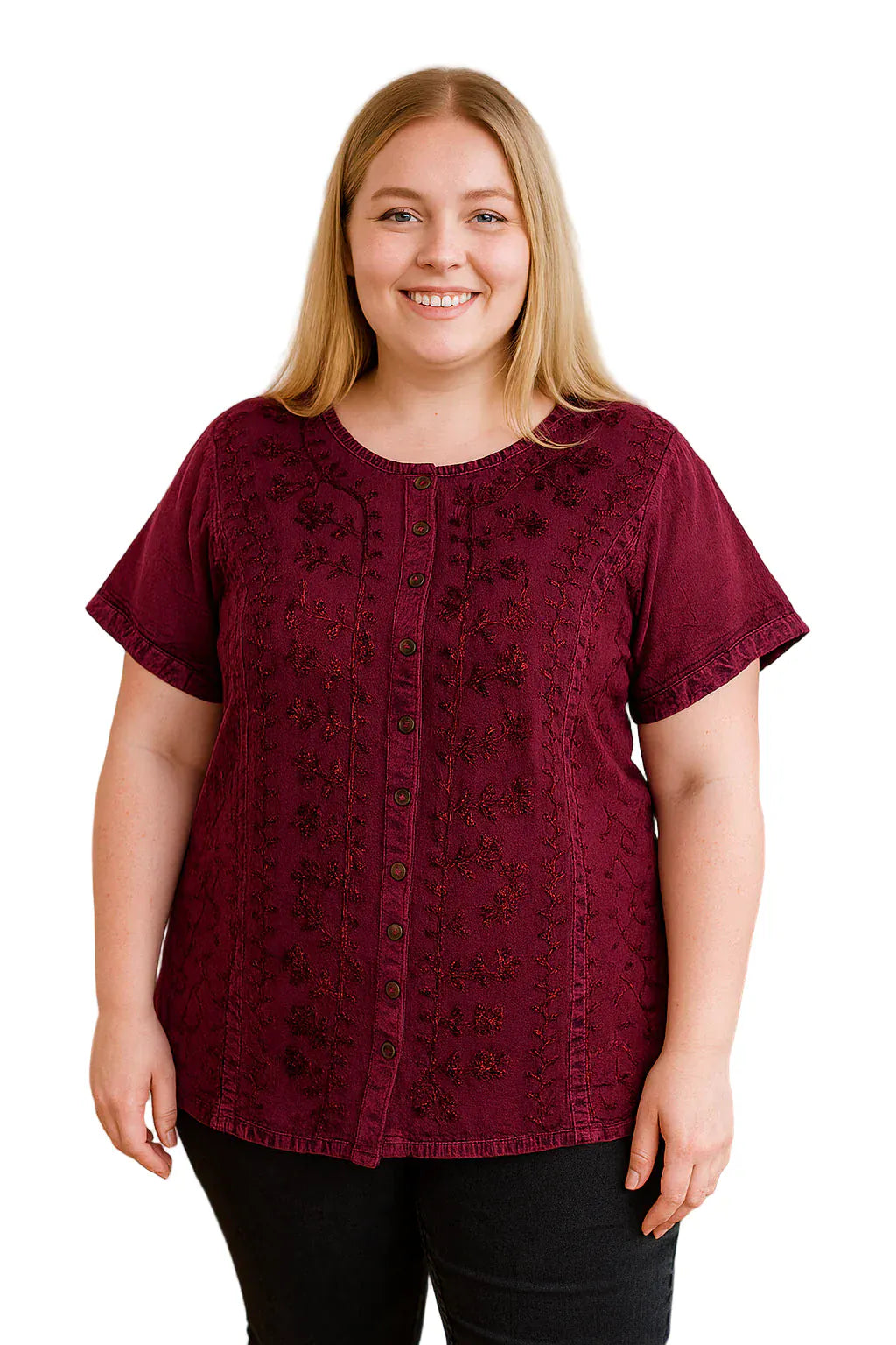 Embroidered Floral Blouse